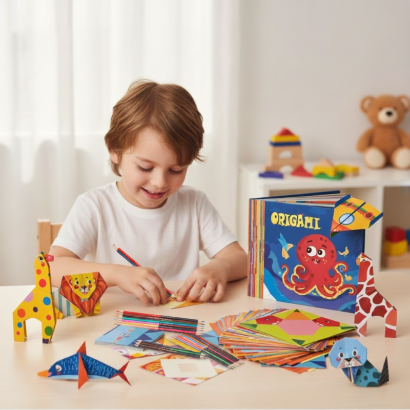 152-Piece 3D Paper Animal Craft Kit – Fun, Educational & Safe for Kids