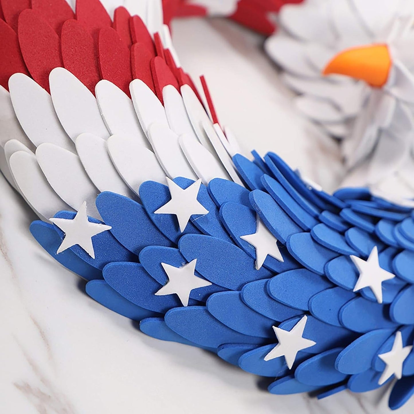 Let Pride Soar at Your Door: The 3D Patriotic Eagle Wreath