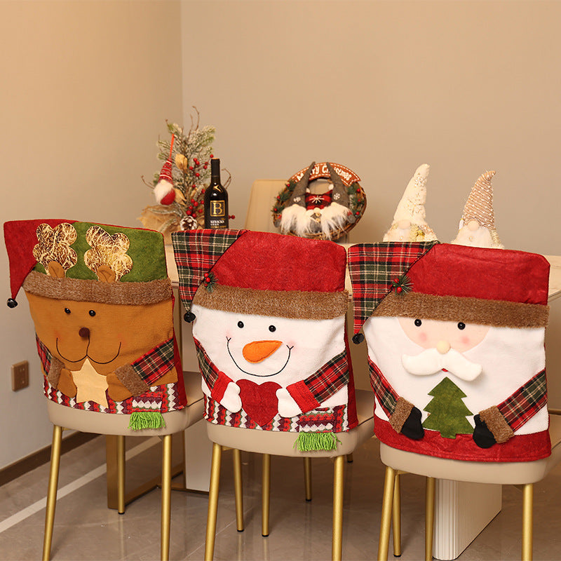 🎅 Christmas Chair Covers with Santa Claus