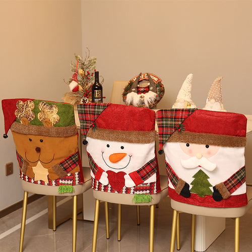 🎅 Christmas Chair Covers with Santa Claus