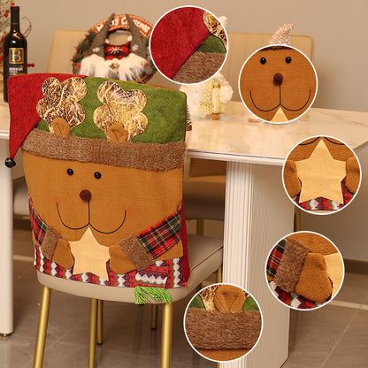 🎅 Christmas Chair Covers with Santa Claus