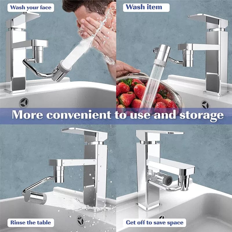 ✨ U-Shape Universal Faucet: 1080° Rotating & Leak-Proof  | Easy Install for Kitchen & Bath  | Fits 99% of Taps! ✅