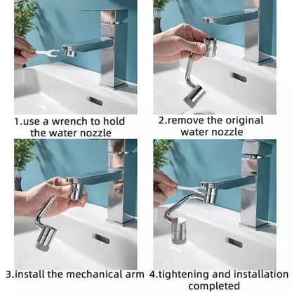 ✨ U-Shape Universal Faucet: 1080° Rotating & Leak-Proof  | Easy Install for Kitchen & Bath  | Fits 99% of Taps! ✅