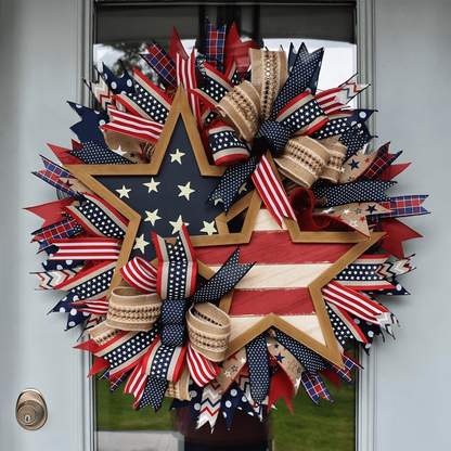 🇺🇸 Sentinels of Honor: 250th Anniversary Hand-Tied Wreath (50% OFF)