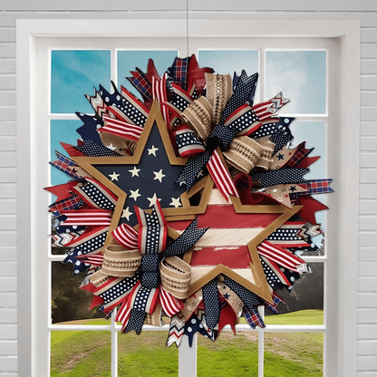 🇺🇸 Sentinels of Honor: 250th Anniversary Hand-Tied Wreath (50% OFF)