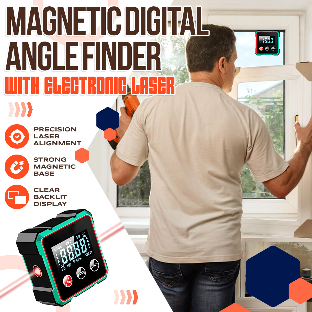 2025 Hot Sale 50% OFF💥Magnetic Digital Angle Finder with Electronic Laser|