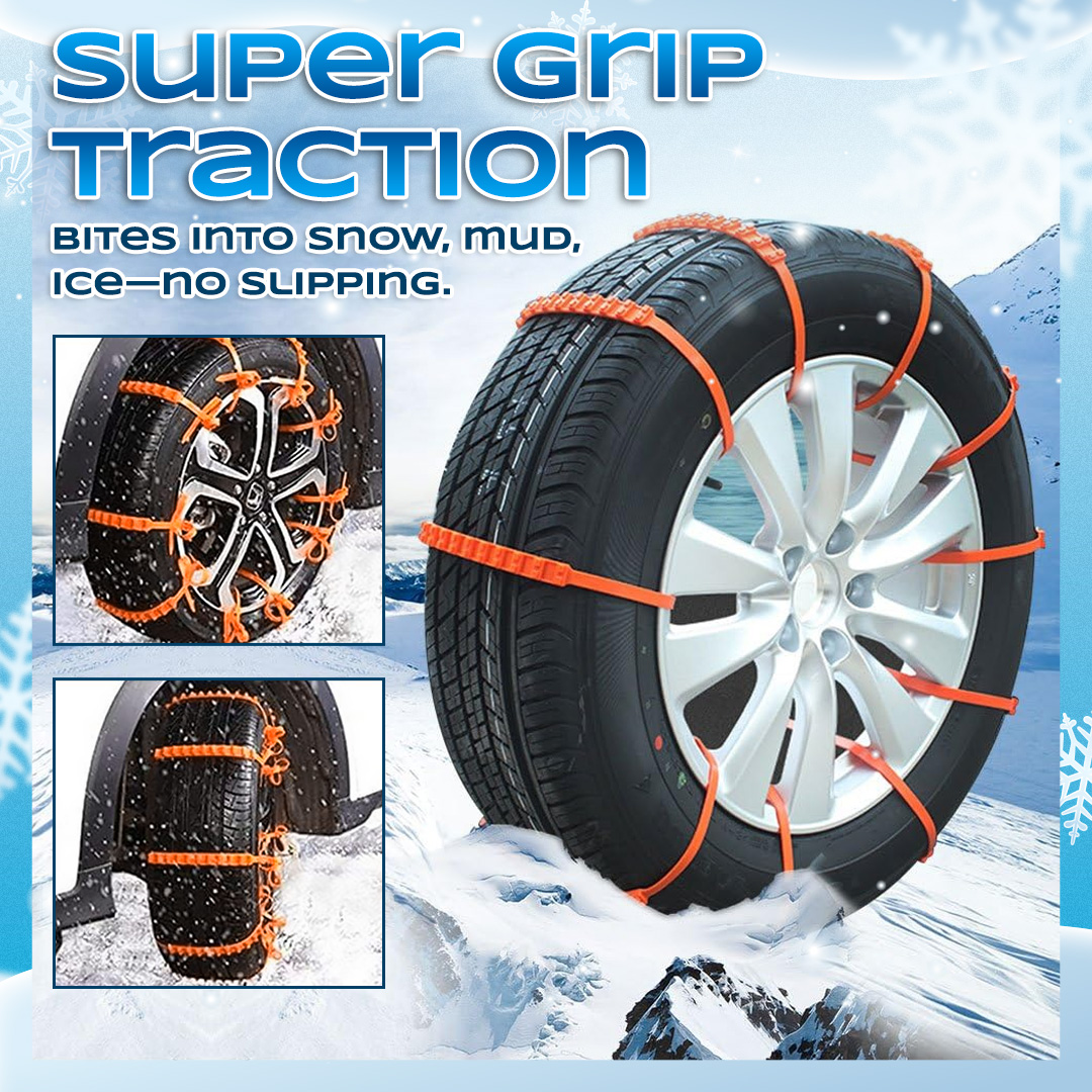 🔥2025 Winter Hot Sale🔥 Universal Reusable Anti-skid Nylon Tire Chains