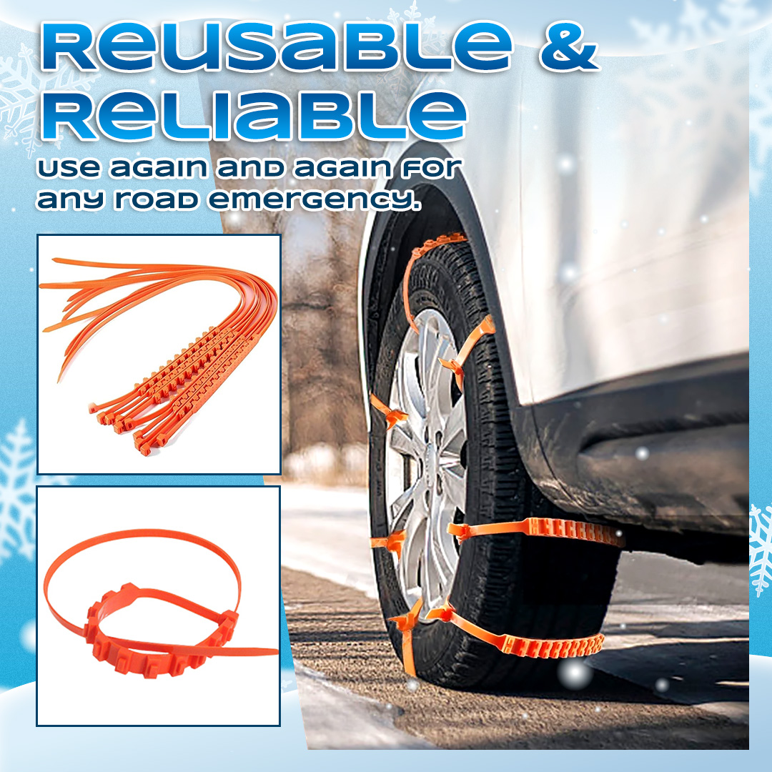 🔥2025 Winter Hot Sale🔥 Universal Reusable Anti-skid Nylon Tire Chains