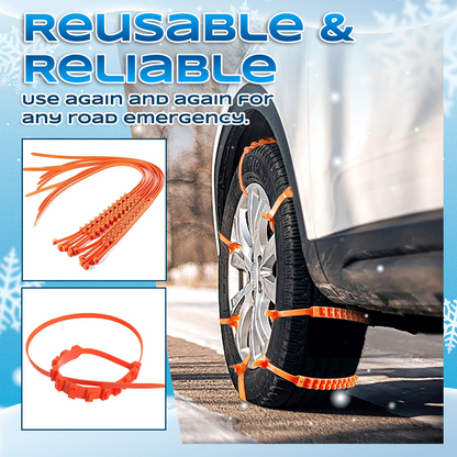 🔥2025 Winter Hot Sale🔥 Universal Reusable Anti-skid Nylon Tire Chains