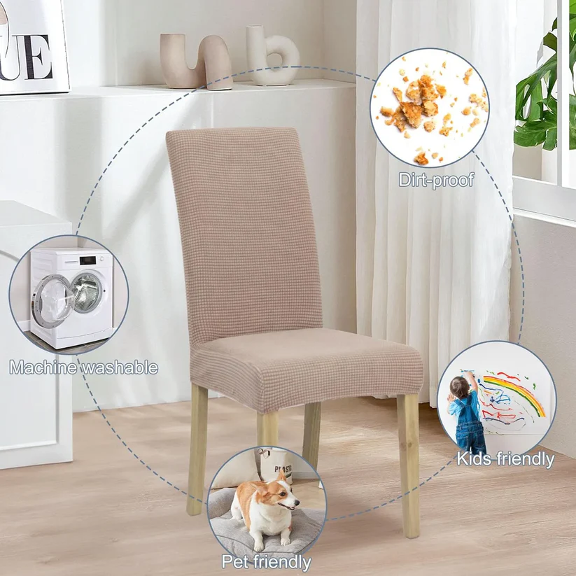 Waterproof Stretchy Chair Covers – Protect & Refresh Your Dining Room Instantly