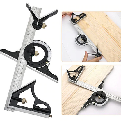 Odeiun™ Professional Combination Square Set – High-Accuracy Measuring Tool for Woodworking & Metalworking