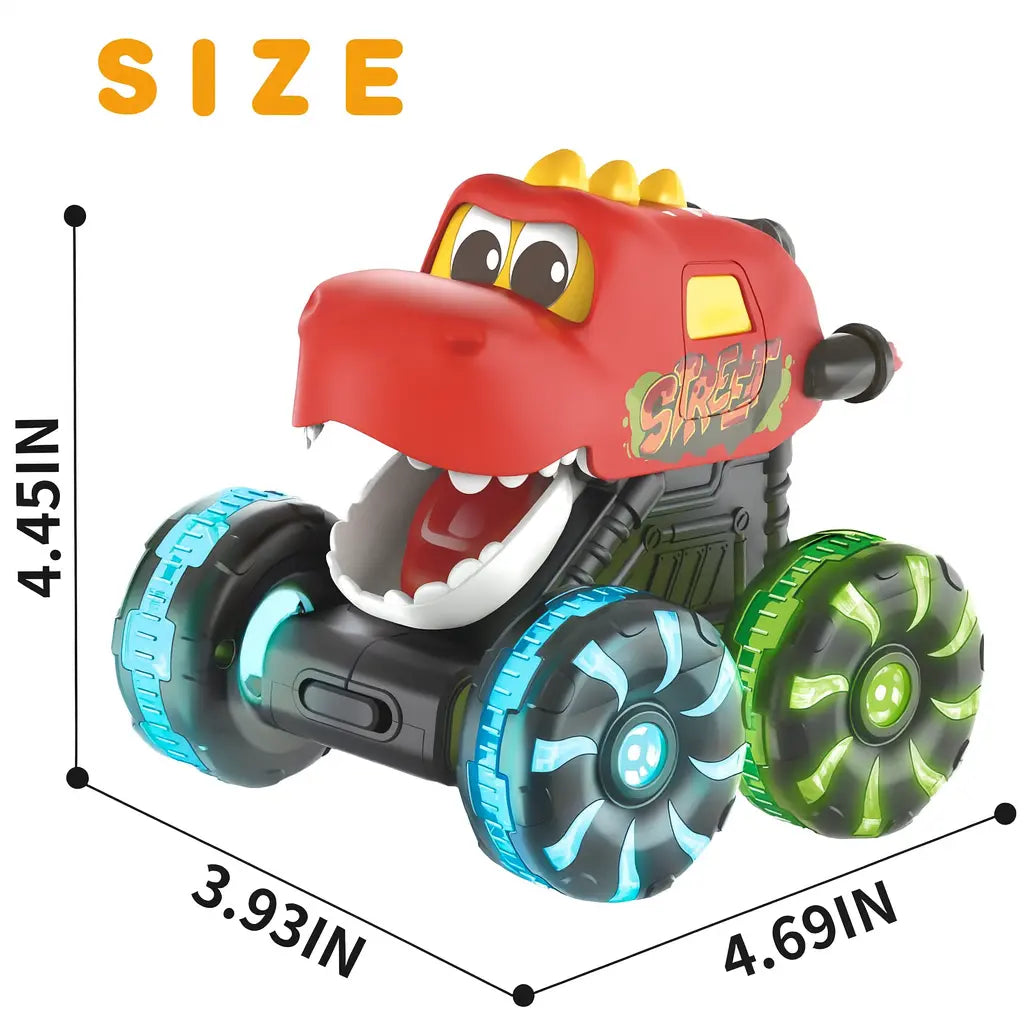 Light-Up Dino Trucks | Press & Go Toy Cars with Moving Jaws for Toddlers