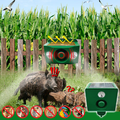 Odeiun™ Animal Repellent Solar Warning Lights with Loud Volume for Gardens, Farms, and Coops