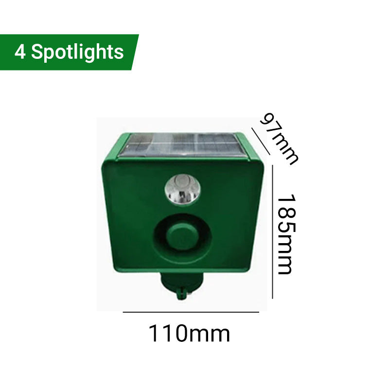 Odeiun™ Animal Repellent Solar Warning Lights with Loud Volume for Gardens, Farms, and Coops