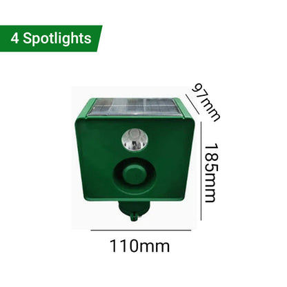 Odeiun™ Animal Repellent Solar Warning Lights with Loud Volume for Gardens, Farms, and Coops