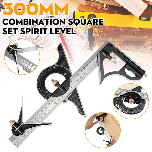 Odeiun™ Professional Combination Square Set – High-Accuracy Measuring Tool for Woodworking & Metalworking