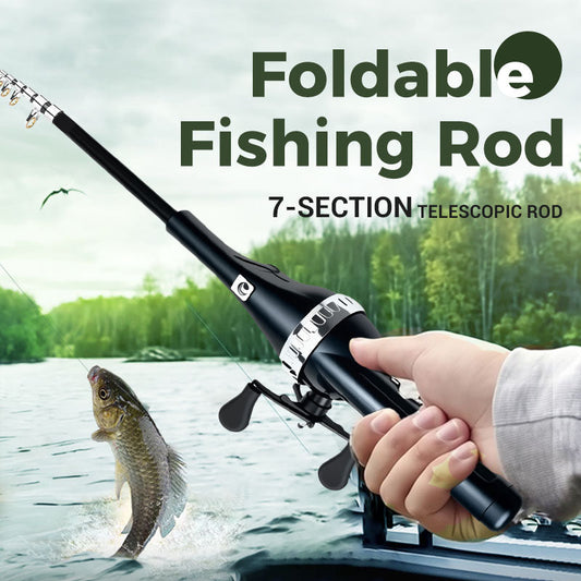 Odeiun™ Foldable Fishing Rod with Integrated Reel