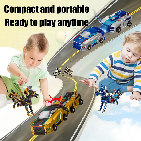 Magnetic Transforming Dinosaur Car – The Ultimate Collision & Change Toy