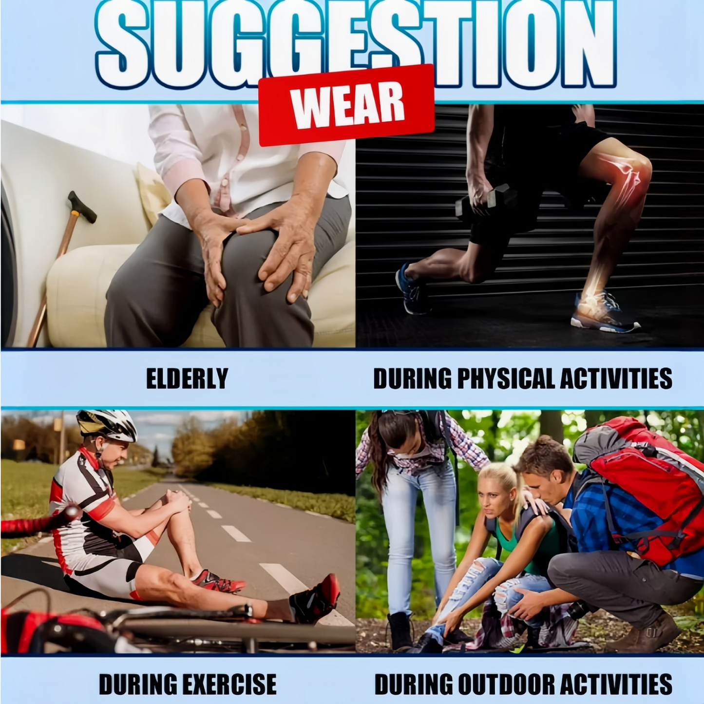 Seurico™ Premium Adjustable Sports Knee Brace – Advanced Support for Running, Hiking & Recovery