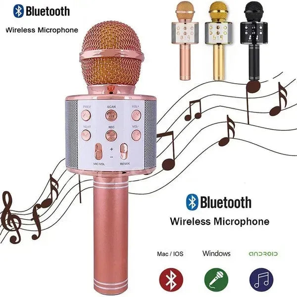 3-in-1 Wireless Bluetooth Karaoke Microphone