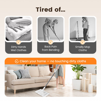 💦Last Day Sales 49% OFF🧹Disposable Dust Mop with 5 Reusable Cloths