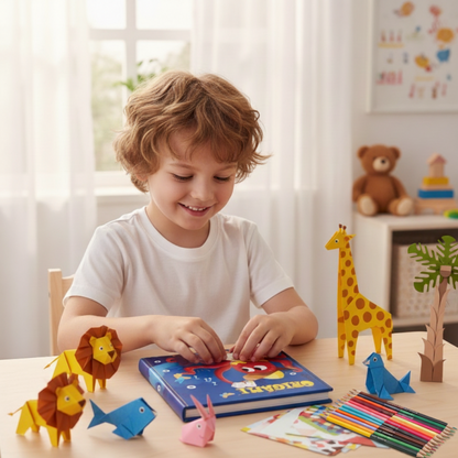 152-Piece 3D Paper Animal Craft Kit – Fun, Educational & Safe for Kids