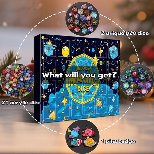 🔥LAST DAY 49% OFF - 🎄🎲2025 Christmas Dice Advent Calendar