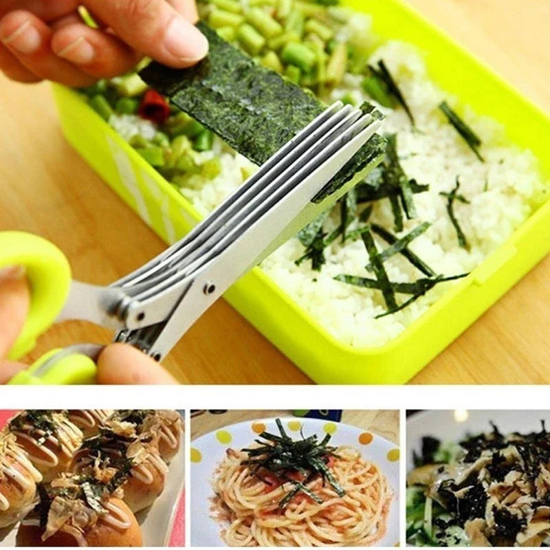 🔥5-Blade Kitchen Salad Scissors