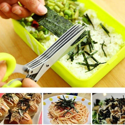 🔥5-Blade Kitchen Salad Scissors