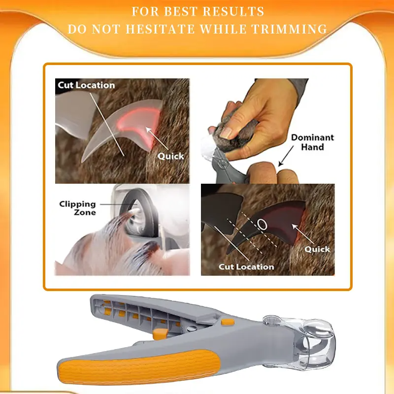 🎁 LED Light Pet Nail Clippers - 5X Magnification