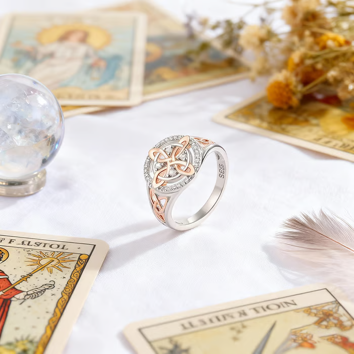 🔥Last Day 50% OFF - 🔮Handmade Witch’s Return-Knot Protection Ring✨