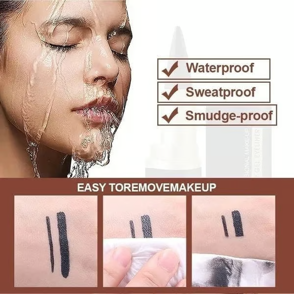 Odeiun™ Natural Black Eyeliner Cream – Smudge-Proof, Waterproof & Long-Lasting for Bold, Defined Eyes