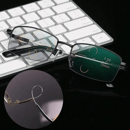 Zakdavi™ Titanium Dual-Focus Progressive Glasses - Seamless Near & Far Vision
