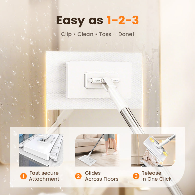 💦Last Day Sales 49% OFF🧹Disposable Dust Mop with 5 Reusable Cloths