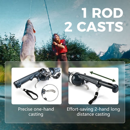 Odeiun™ Foldable Fishing Rod with Integrated Reel
