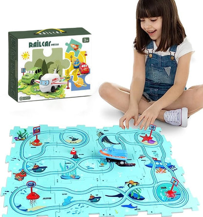 Brain-Teasing Puzzle Track Car Set – Ignite Creativity & Problem-Solving Fun