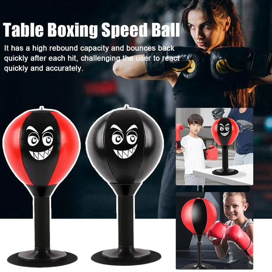 Desktop Boxing Speed Ball with Suction Cup – Stress Relief Boxing Toy for Adults & Kids