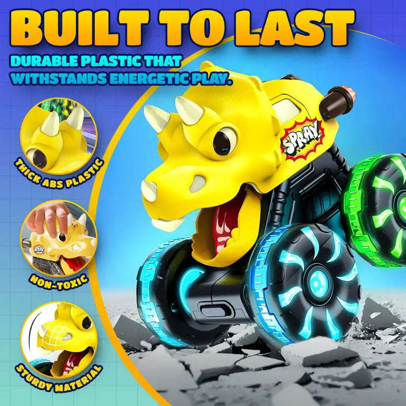Light-Up Dino Trucks | Press & Go Toy Cars with Moving Jaws for Toddlers