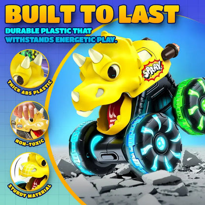 Light-Up Dino Trucks | Press & Go Toy Cars with Moving Jaws for Toddlers