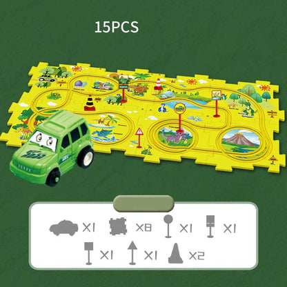 Brain-Teasing Puzzle Track Car Set – Ignite Creativity & Problem-Solving Fun