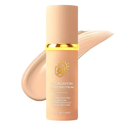 🔥 4 In 1 Color Changing Foundation: Instant Skin Match, SPF 50 Protection & Anti-Aging Power