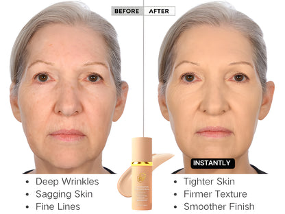 🔥 4 In 1 Color Changing Foundation: Instant Skin Match, SPF 50 Protection & Anti-Aging Power