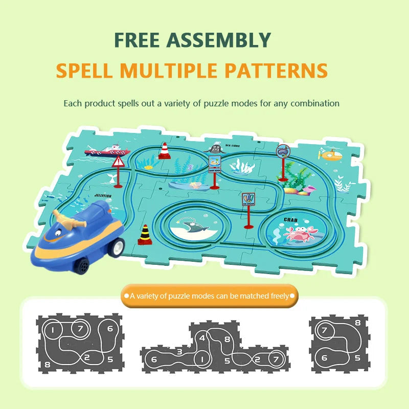 Brain-Teasing Puzzle Track Car Set – Ignite Creativity & Problem-Solving Fun