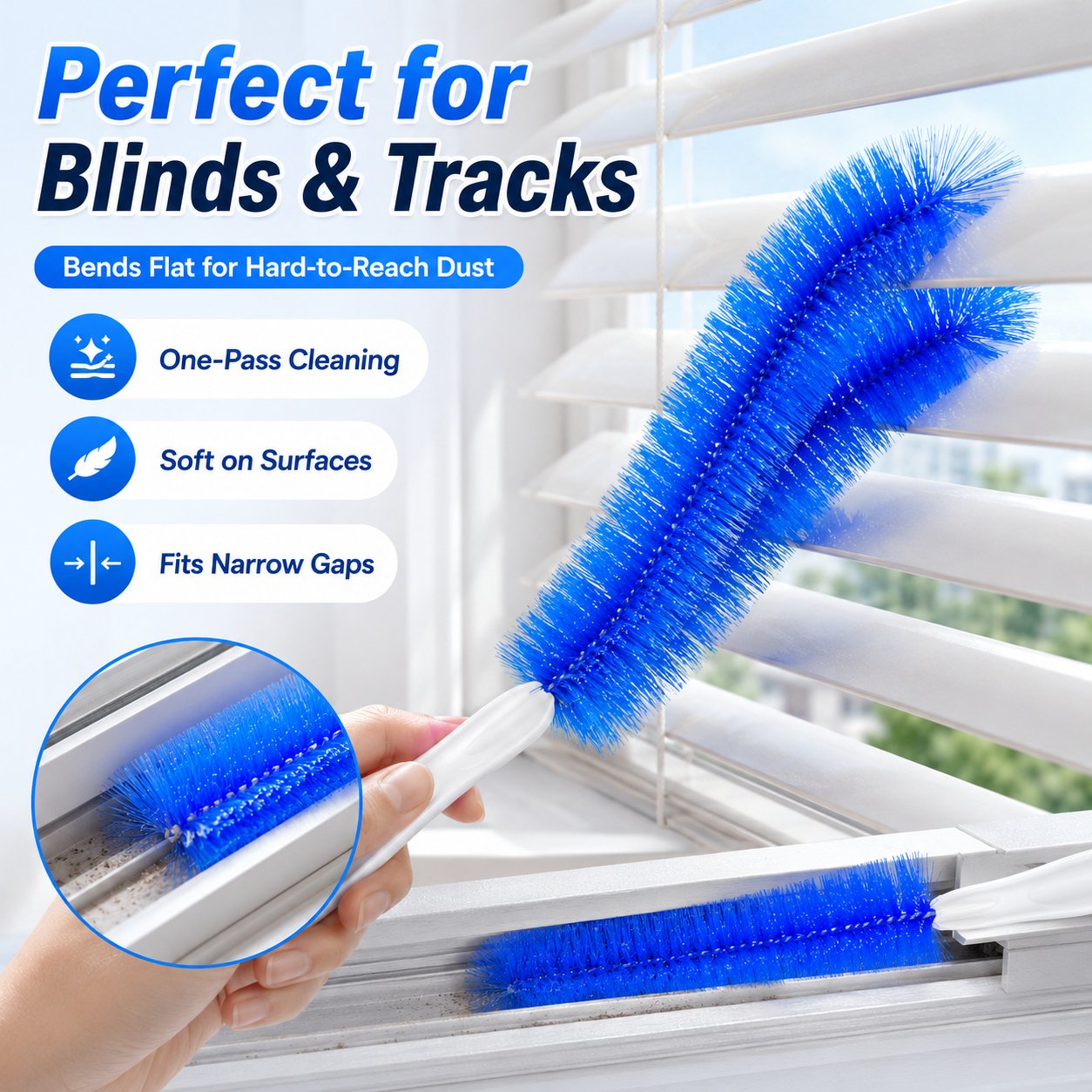 Dust Removal Brush, Bendable Microfiber Head