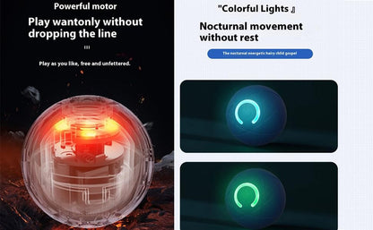 Bounce Ball: Interactive LED Light-Up Toy for Dogs & Cats