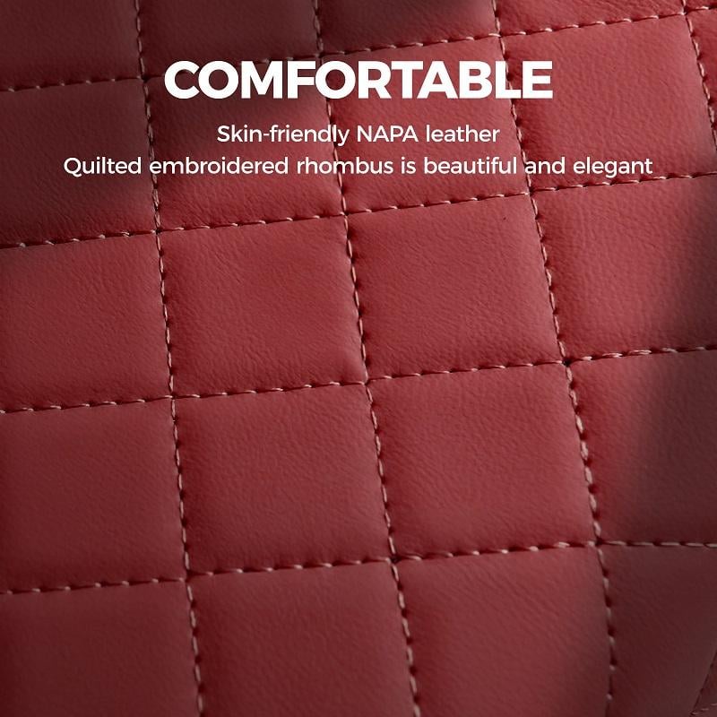 🚗 5-in-1 Premium Leather Console Organizer & Armrest Cushion