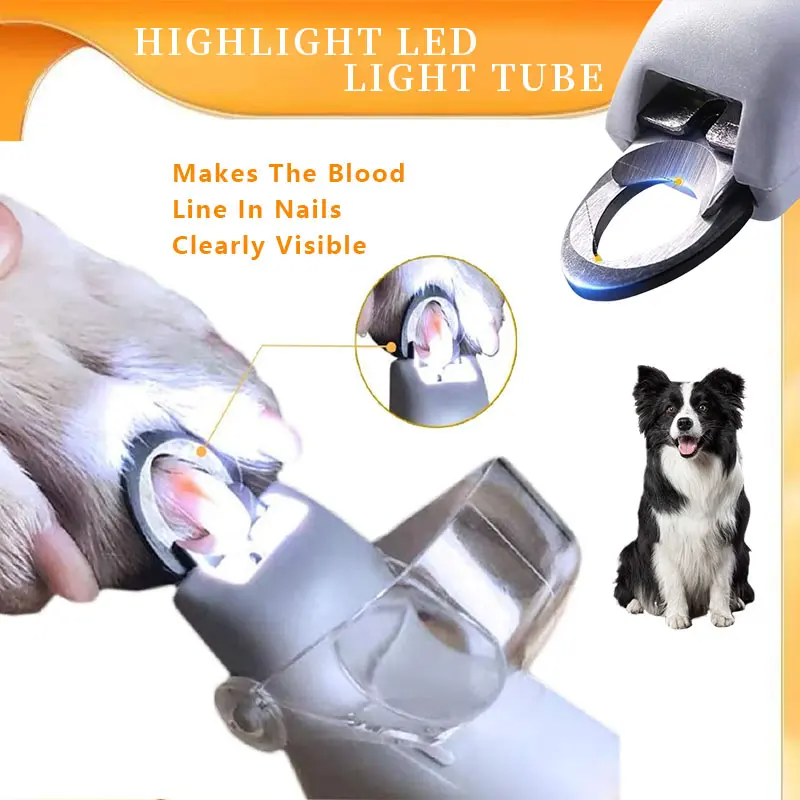 🎁 LED Light Pet Nail Clippers - 5X Magnification