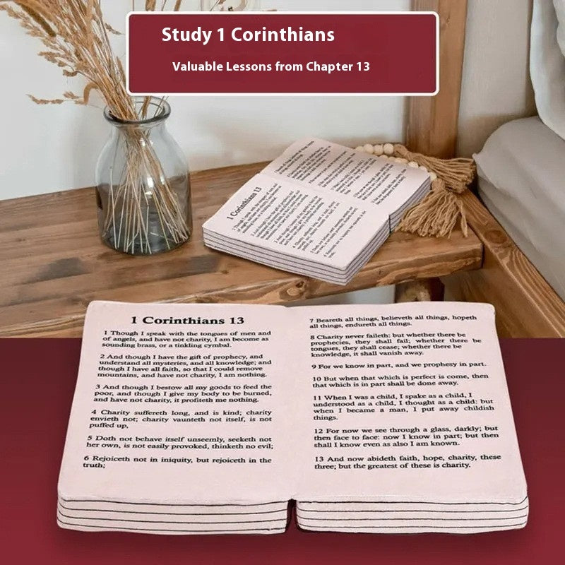 Heavenly Hugs: Holy Bible Plush Pillow – Faith, Comfort, and Elegance in Every Embrace