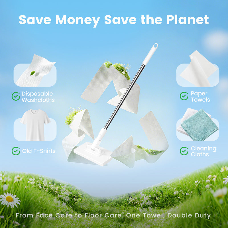 💦Last Day Sales 49% OFF🧹Disposable Dust Mop with 5 Reusable Cloths