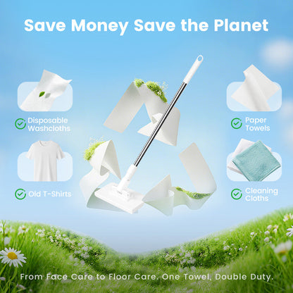 💦Last Day Sales 49% OFF🧹Disposable Dust Mop with 5 Reusable Cloths